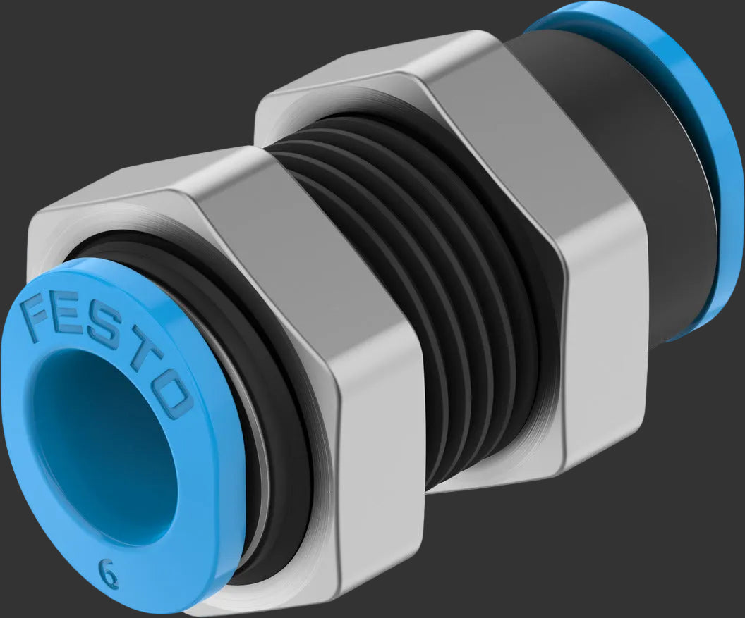 Festo Push-in bulkhead connectors